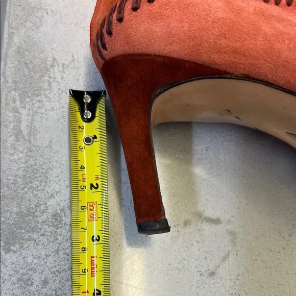 Salvatore Ferragamo Red and Orange Heeled Boots - Picture 6 of 7